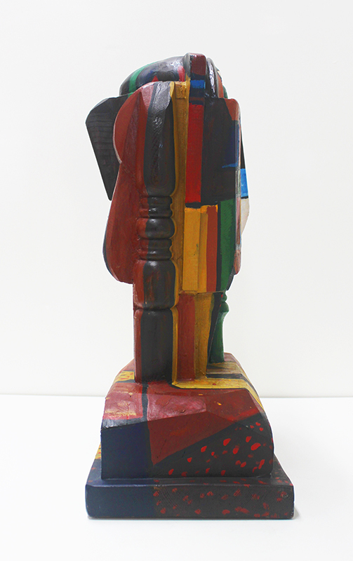 (Untitled Cubist polychrome sculpture) by Italo Scanga