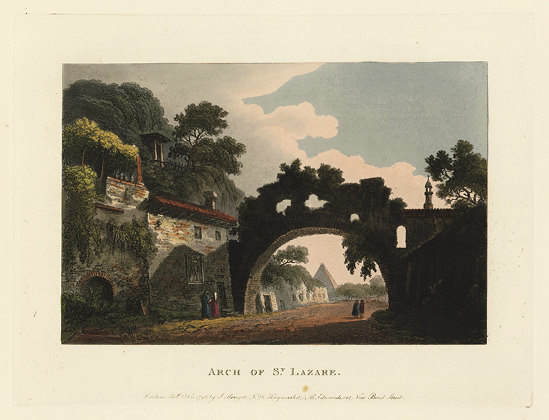 Arch of St. Lazare (from: A Select Collection of Views and Ruins in Rome and Its Vicinity) by James A. Merigot