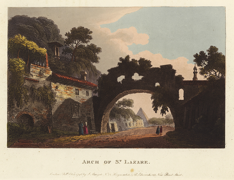 Arch of St. Lazare (from: A Select Collection of Views and Ruins in Rome and Its Vicinity) by James A. Merigot