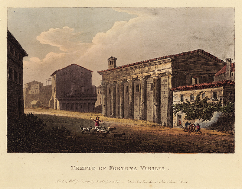 Temple of Fortuna Virilis (from: A Select Collection of Views and Ruins in Rome and Its Vicinity) by James A. Merigot