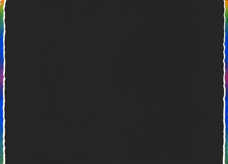 Its About the Edges II (black field, rainbow edges) by David R. Julienne