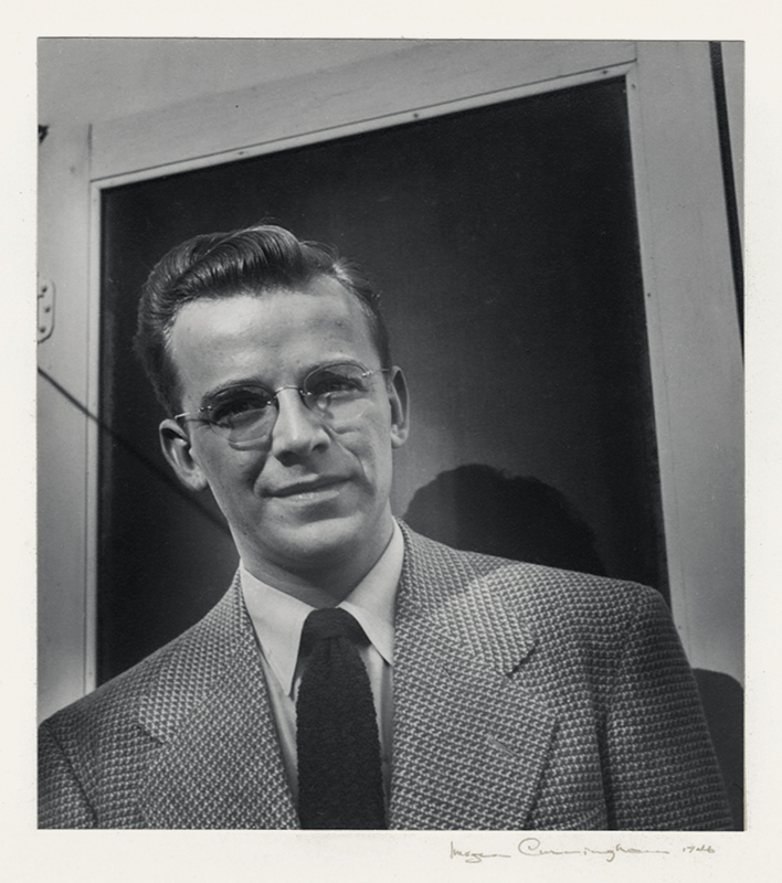 (Portrait of a young man in glasses and a suit) by Imogen Cunningham