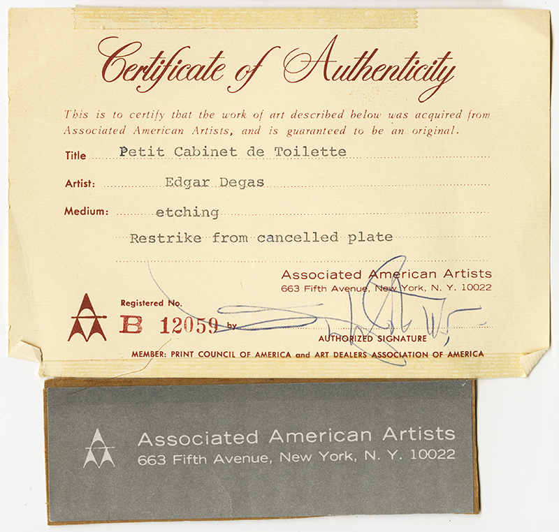 Petit Cabinet de Toilette by Edgar Degas