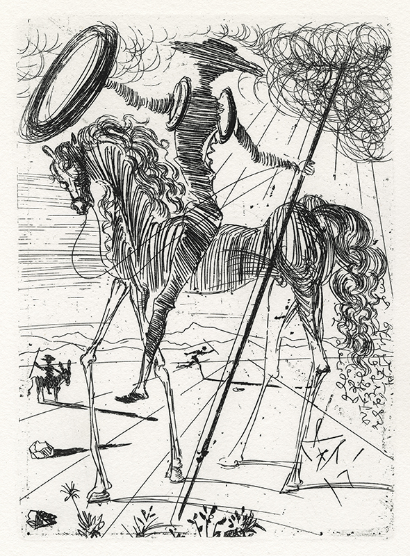Don Quixote - from Cinq Portraits espangols by Salvador Dali