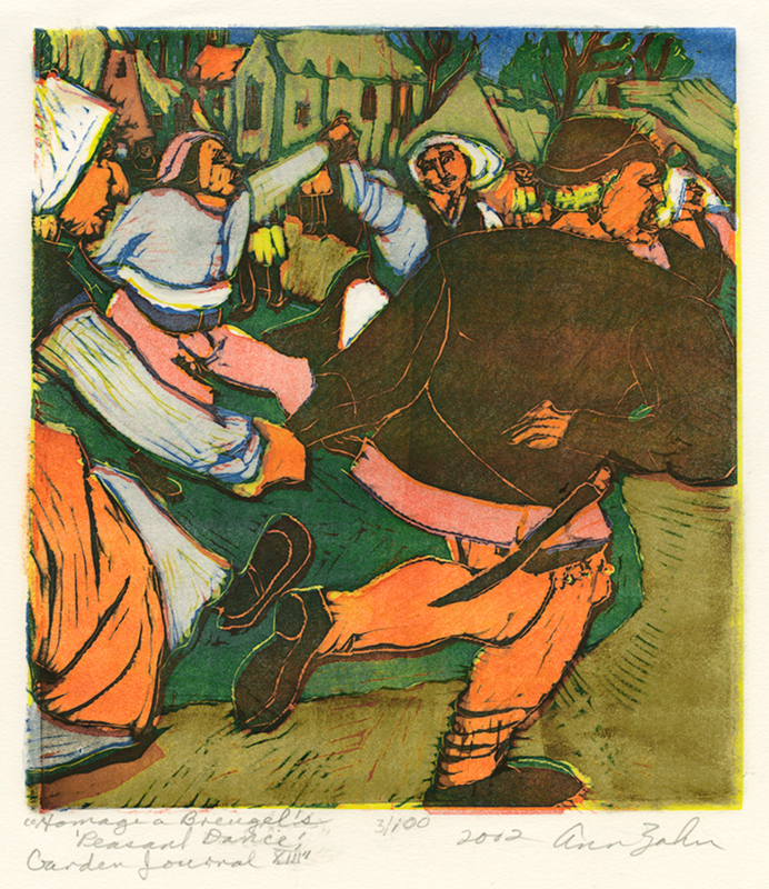 Homage a Breugels Peasant Dance, Garden Journal XII by Ann Zahn