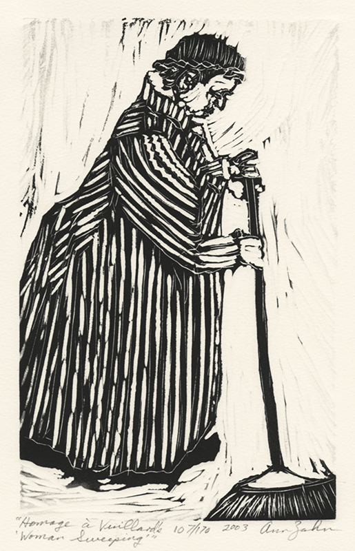 Homage à Vuillards Woman Sweeping by Ann Zahn