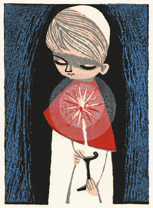 (Boy with candle) by Shuzo Ikeda