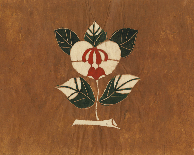 (Mingei print: Persimmon fruit and branch) by Unidentified Asian