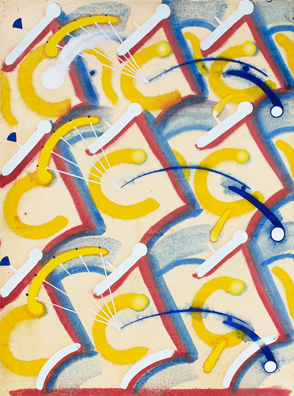 Untitled abstraction (repeat pattern in summer hues) by Charles Stokes
