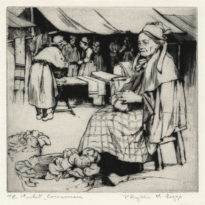 The Market Concarneau by Phyllis Mary Legge