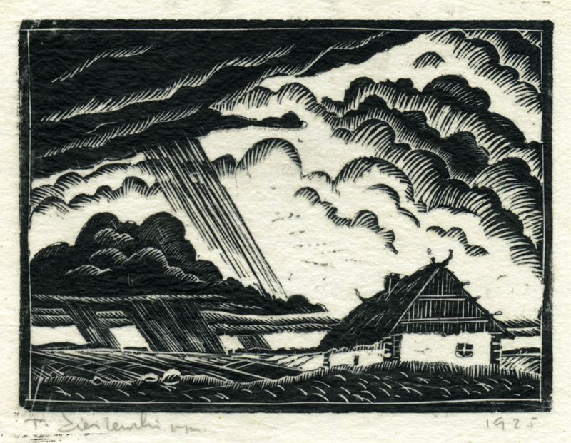 (House and Storm) by Tadeusz Adam Zielinski