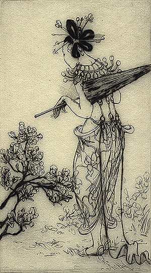 (Woman with Parasol) by Elyse Ashe Lord