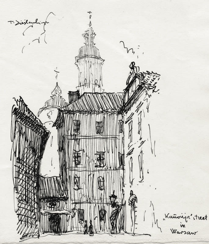 Kamsija Street in Warsaw by Tadeusz Adam Zielinski