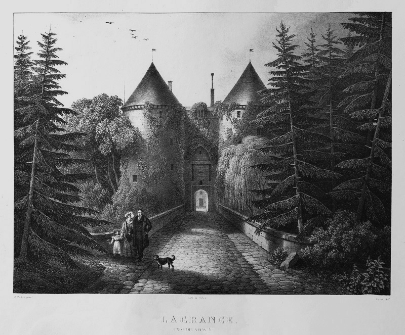 LaGrange (North View) from the suite: Views of LaGrange - the Residence of General Lafayette by Alvan Fisher