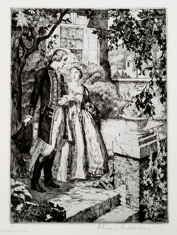 A Virginia Garden (from the Bicentennial Pageant of George Washington portfolio) by William Auerbach-Levy