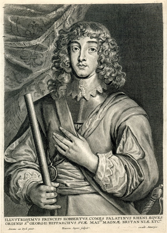 Illustrissmus Princeps Robertus (after painting by Anthony van Dyck) by Henricus Snyers