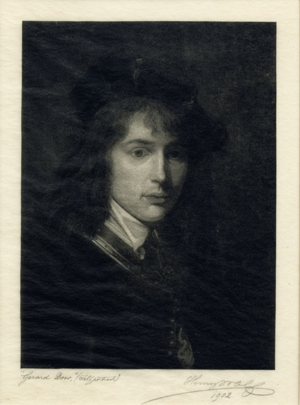 Self Portrait (after Gerard Dow) by Henry Wolf