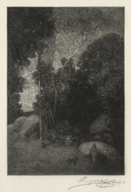 Pan and the Wolf (after Alden Weir) by Henry Wolf