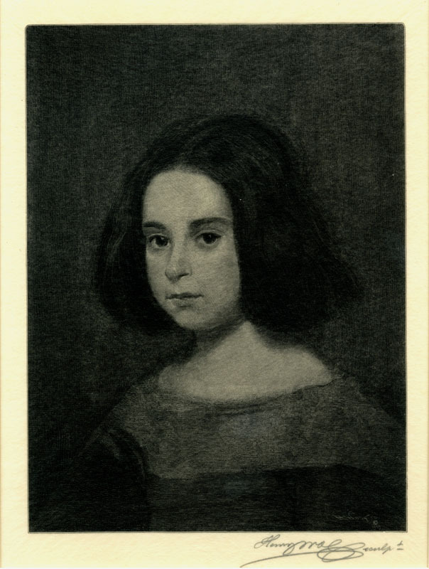 Portrait Of A Spanish Girl After Velasquez By Henry Wolf Annex