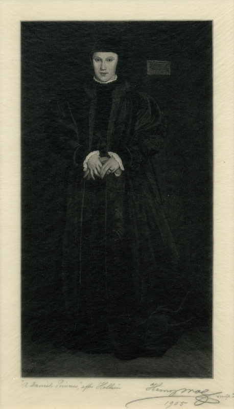 A Danish Princess   (after Hans Holbein) by Henry Wolf