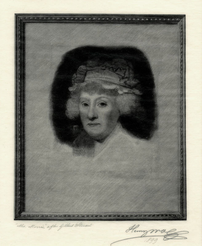 Mrs. Morris, after Gilbert Stuart by Henry Wolf