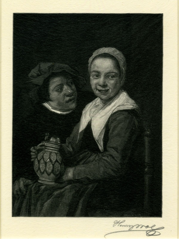 Courting; aka: A Merry Couple (after Harmen Hals) by Henry Wolf