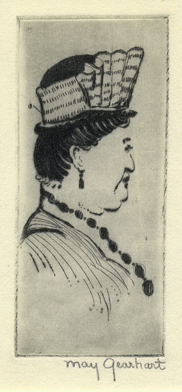 (Profile of Woman with Hat and Necklace) by May Gearhart