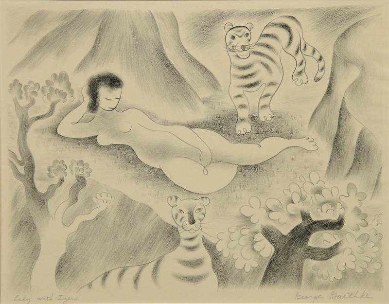 Lady with Tigers by George Gaethke