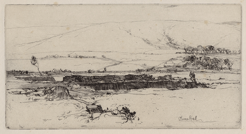 Untitled landscape with quarry by Oliver Hall