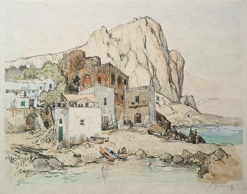 Capri  aka  No. 4, Marina Picrola, Capri by Constantin Gorbatoff