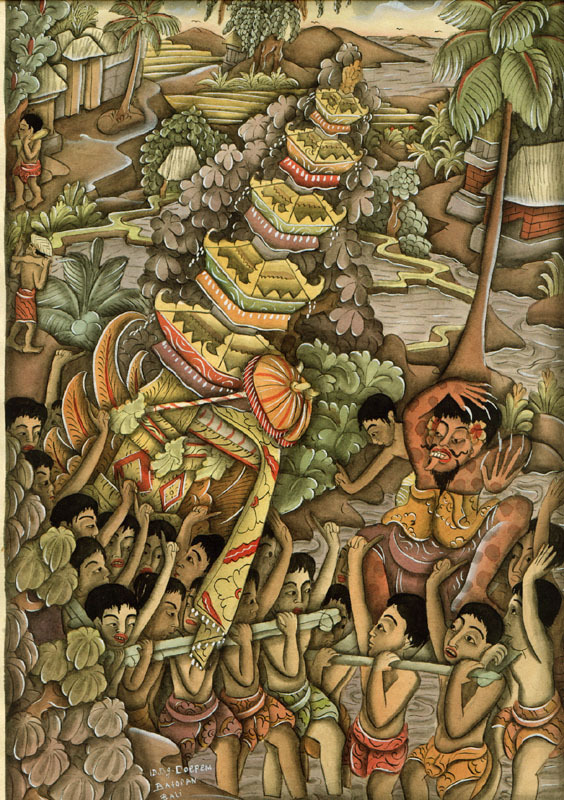 (Balinese processional in Botopor, Bali) - by Ida Bagus Made Dupam by Balinese