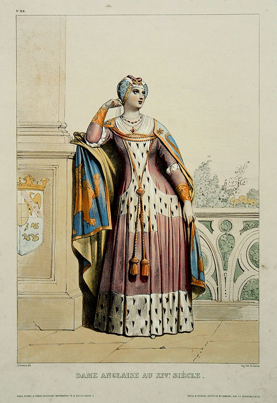 Dame Anglaise Au XIV Siecle by Achille Deveria