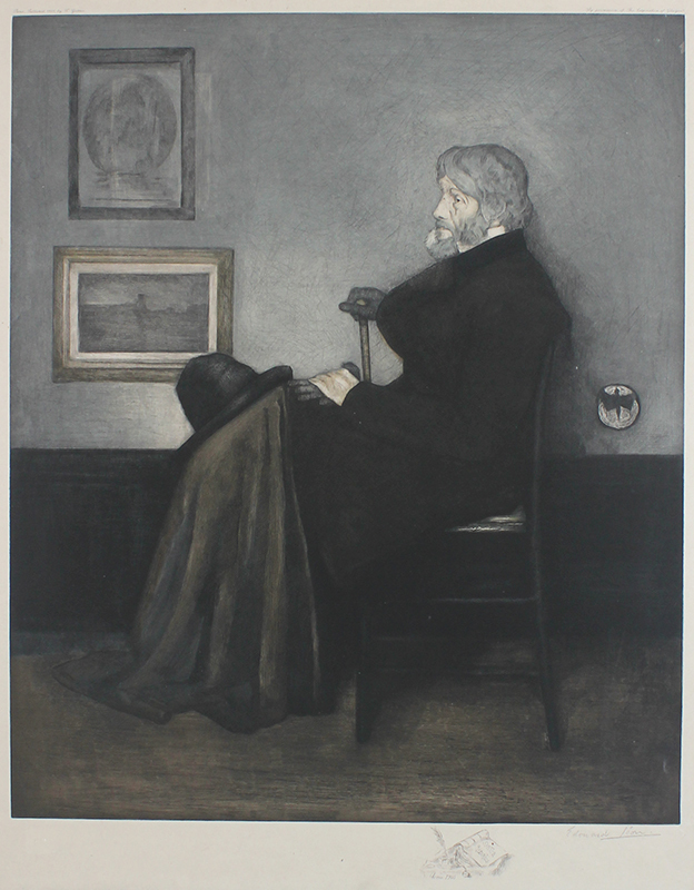 Portrait of Carlyle (after Whistlers Arrangement in Grey and Black, No. 2) by Edouard Henri Leon