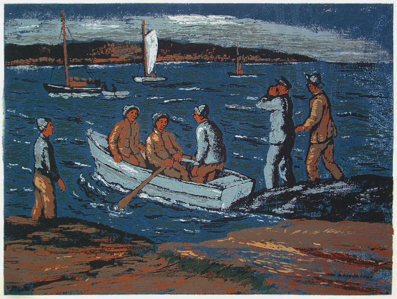 Fishermen by Max Arthur Cohn Annex Galleries Fine Prints