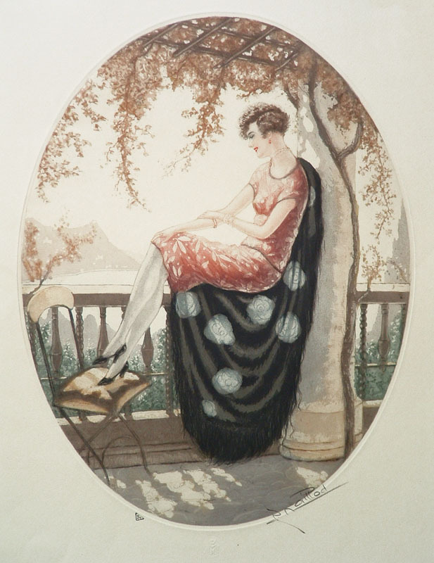 Untitled (woman on balconey) by Charles L. Naillod