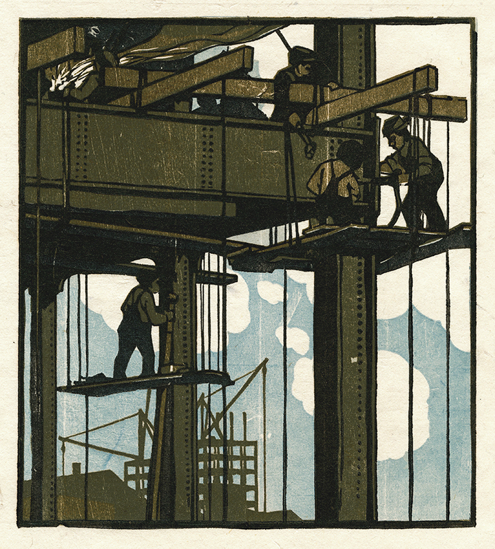 From My Studio Window, a.k.a. The Builders by Gustave Baumann