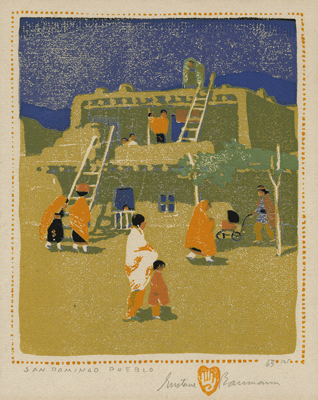 San Domingo Pueblo by Gustave Baumann