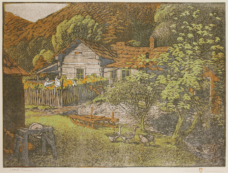 Wash Barnes Cabin by Gustave Baumann