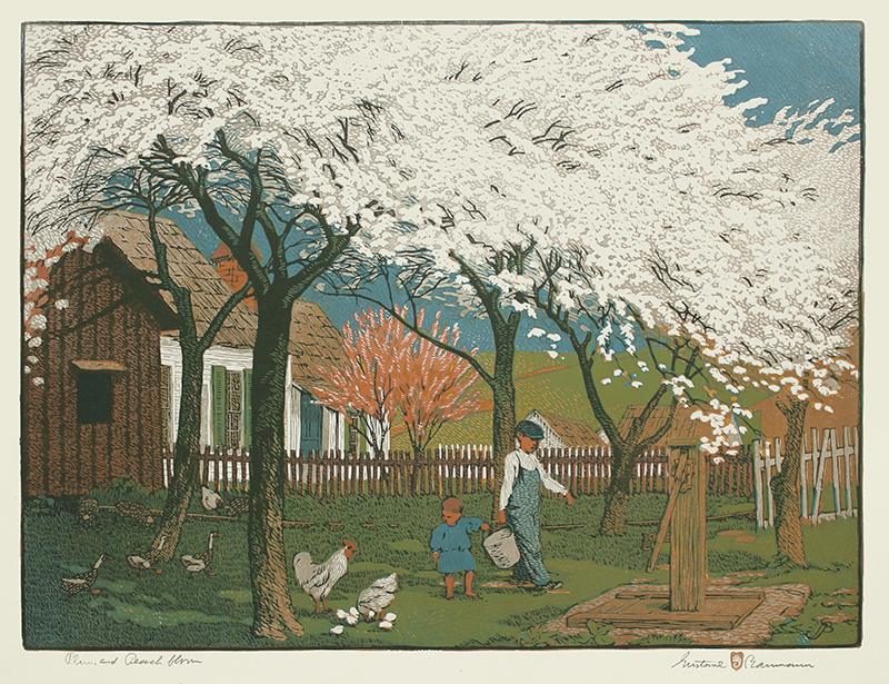 Plum and Peach Bloom by Gustave Baumann