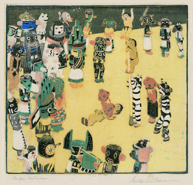 Hopi Katcinas by Gustave Baumann