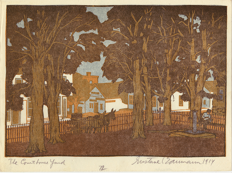 The Court house Yard by Gustave Baumann