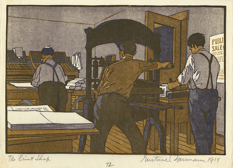 The Print Shop by Gustave Baumann