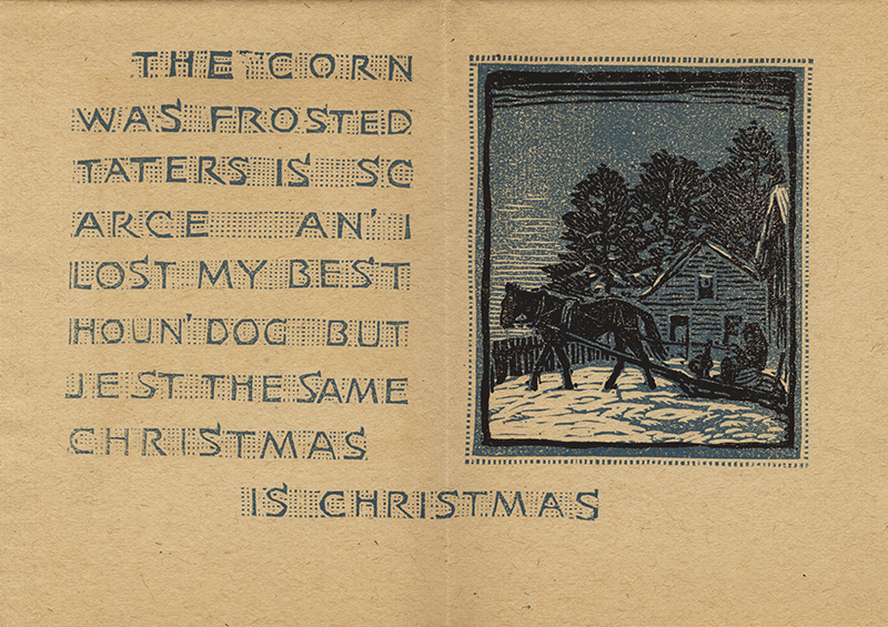 Greeting Card for 1916: The Corn was Frosted by Gustave Baumann