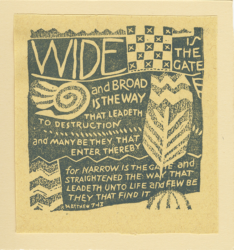 Our Pin-Up for 1951: Greeting Card by Gustave Baumann