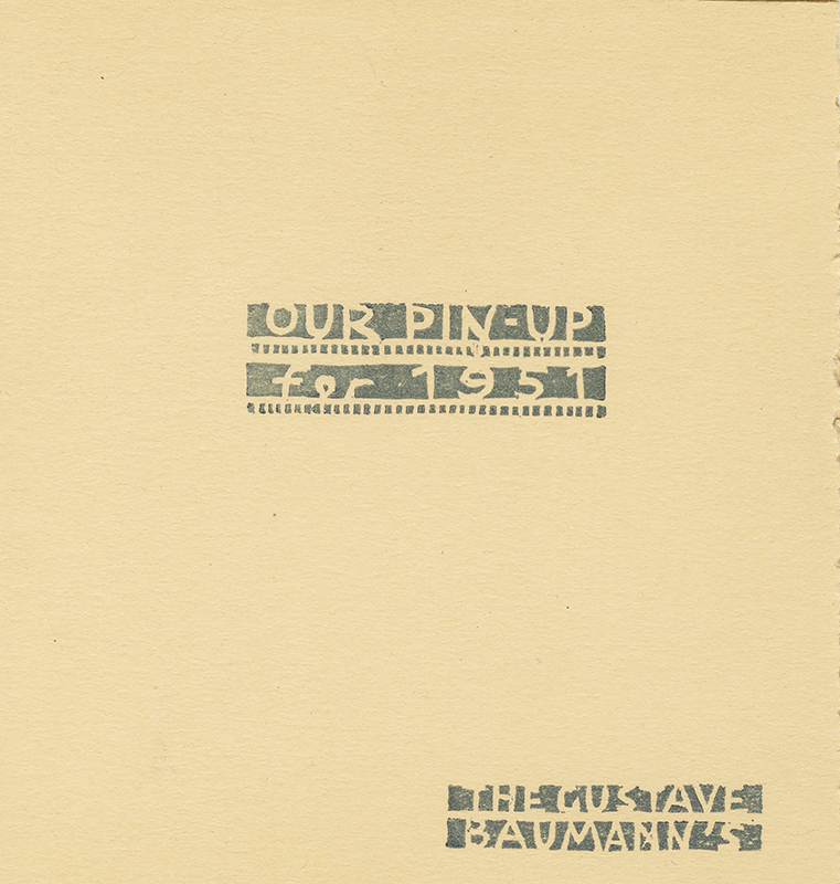 Our Pin-Up for 1951: Greeting Card by Gustave Baumann