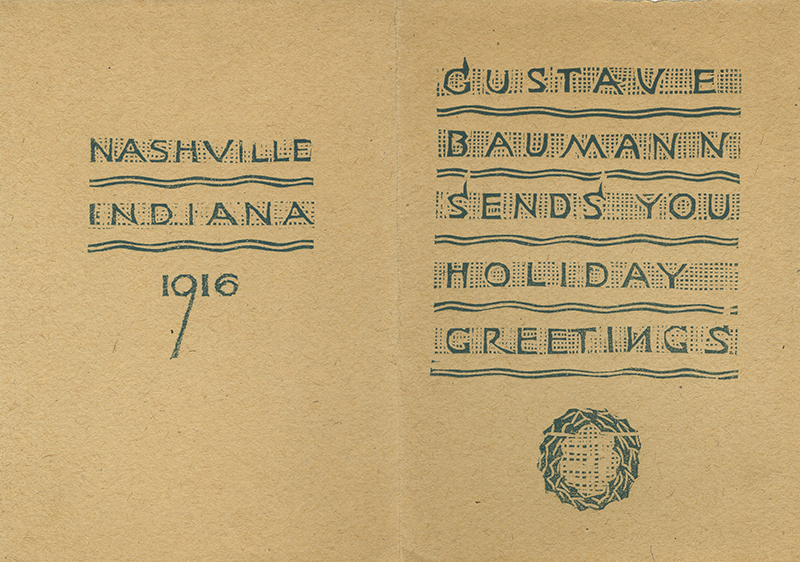 Greeting Card for 1916: The Corn was Frosted by Gustave Baumann