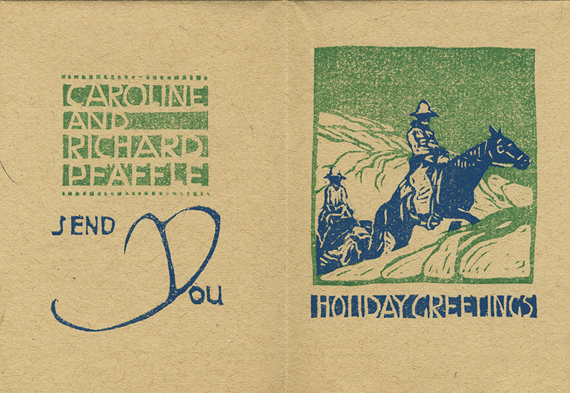 Greeting Card for Richard and Caroline Pfäffle by Gustave Baumann
