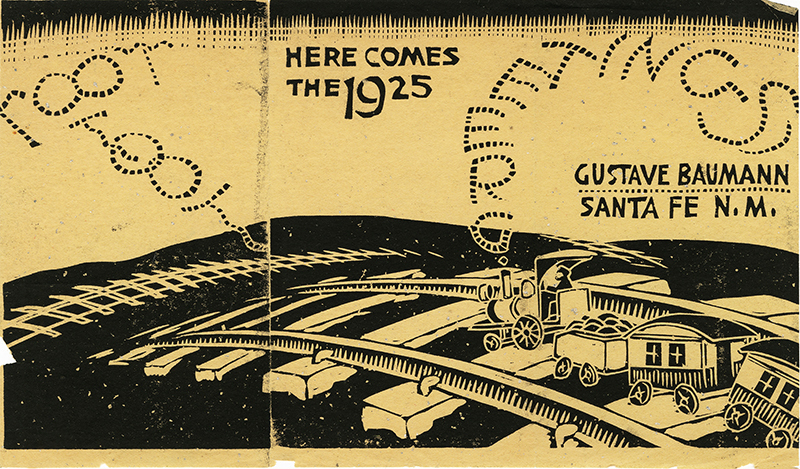 Greeting Card for 1925: Toot Toot by Gustave Baumann