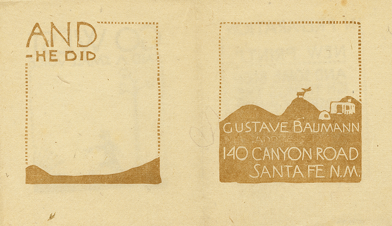 Go West Said a Small Voice, and He Did by Gustave Baumann