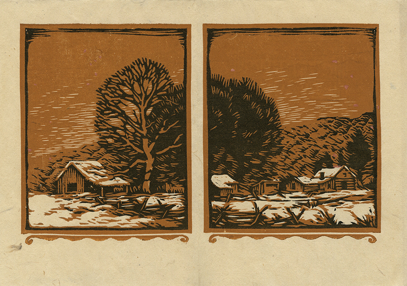 With Happier Times For All, New Year Greeting for 1915 by Gustave Baumann